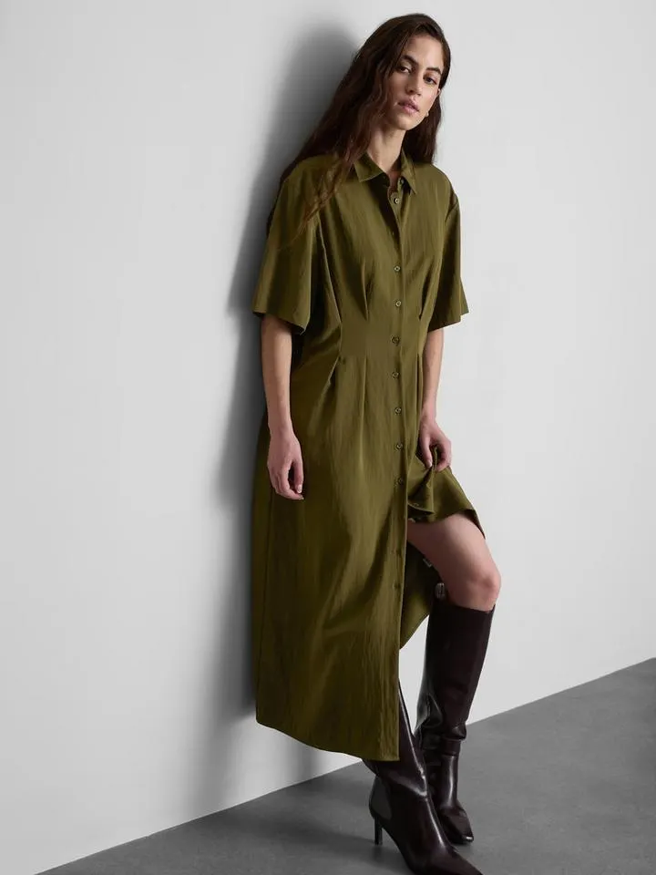 Robe-chemise mi-longue