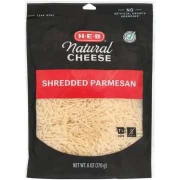 H-E-B Parmesan Shredded Cheese, 6 oz