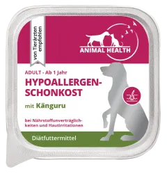 ANIMAL HEALTH HYPOALLERGENSCHONKOST mit Känguru für Hunde 11 x 150 g