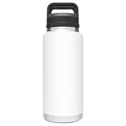 1.2L Stainless Steel Insulated Water Bottle with Chug Cap (White)