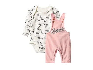 Conjunto 2 piezas para bebé Peanuts (rosa/blanco, 86/92)
