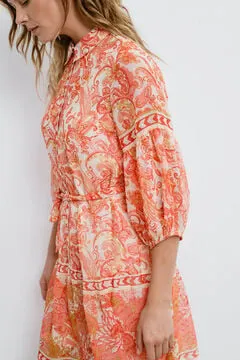 Vestido corto camisero