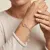 Armband in edelstaal, dubbele ketting, dubbele cirkel