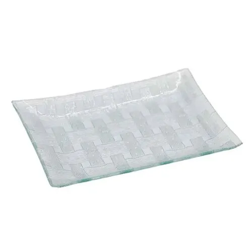 Small Basket Weave Glass Tray