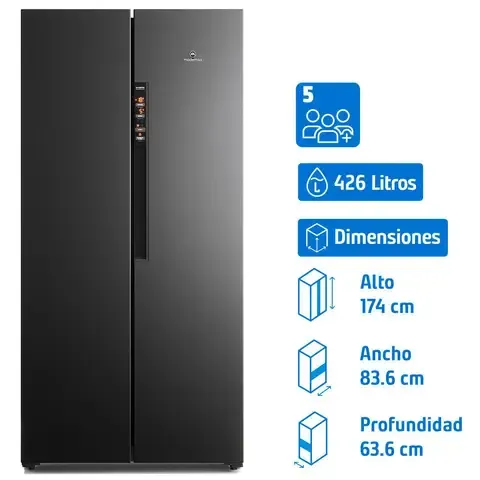 Refrigerador Side by Side No Frost 430 Litros Negro MAS430B