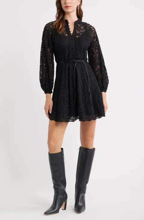 Lace Long Sleeve Minidress