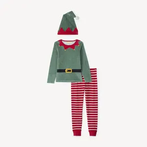 Set pyjama ludique 3 pièces lutin de Noël garçon