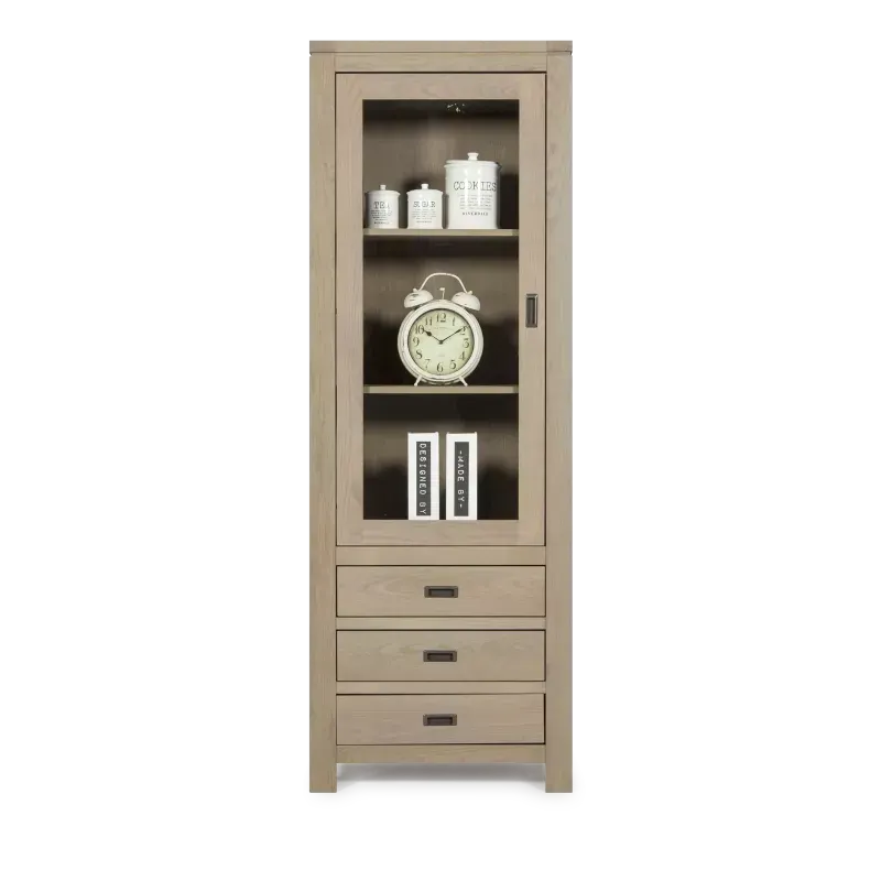 Vitrinekast (linksdraaiend) Village - Kiezel