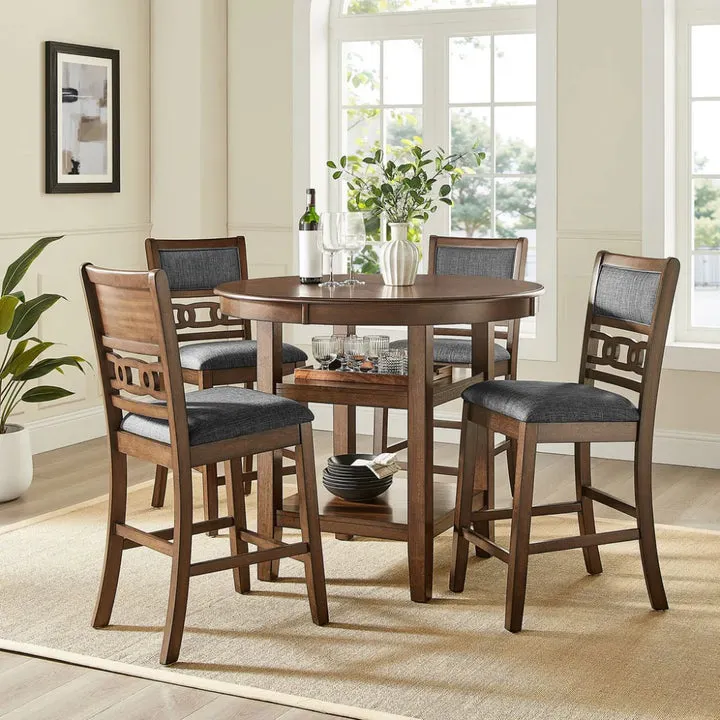 Pasadena (5-Piece) Counter Dining Table Set by Vilo Home - Brown/Gray