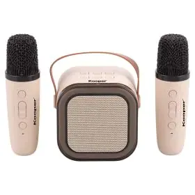 Mini cassa karaoke portatile RGB, 2 microfoni wireless, Kooper