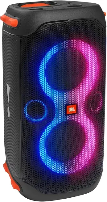JBL PartyBox 110 - Portable Party Speaker with Built-in Lights, Powerful Sound and deep bass, Black | Powerful JBL Original Pro Sound, Dynamic light show that syncs to the beat, 12 hours of playtime, IPX4 splashproof