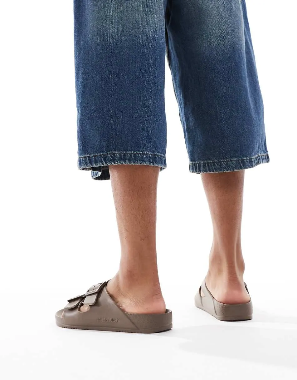 Jack & Jones strap sandal in brown