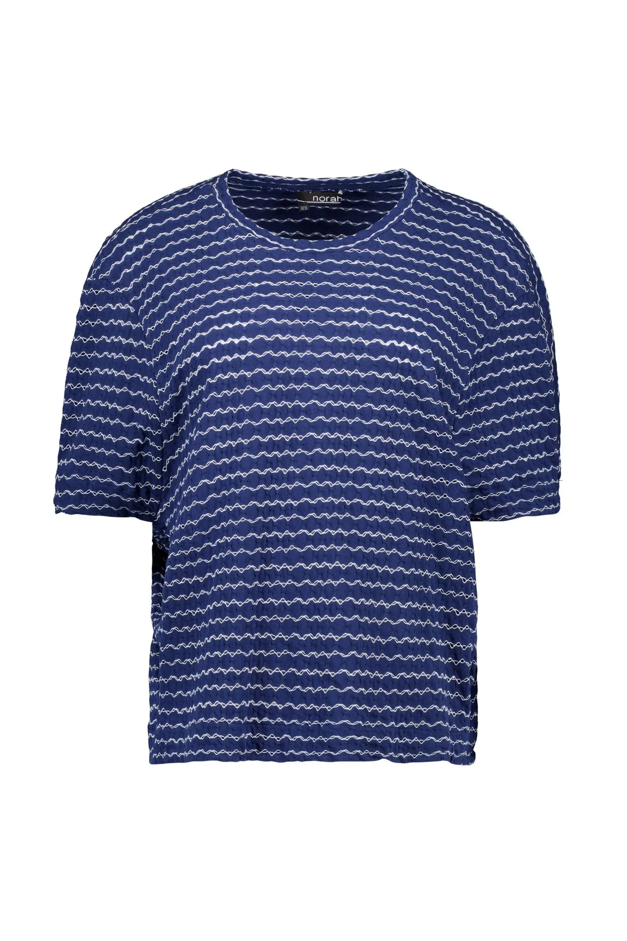 Donkerblauw/wit gestreept shirt