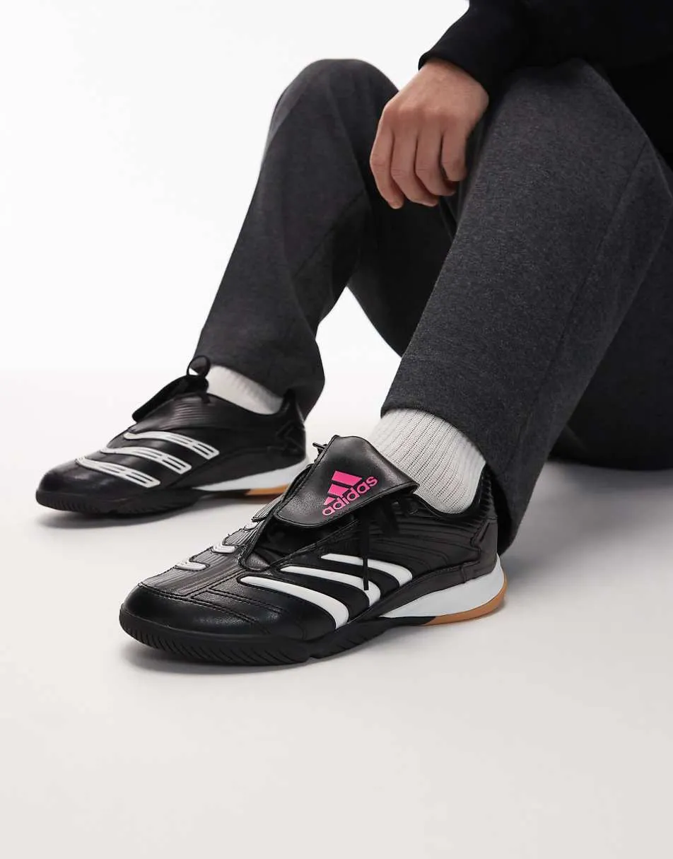 adidas Originals Predator Sala trainers in black and white