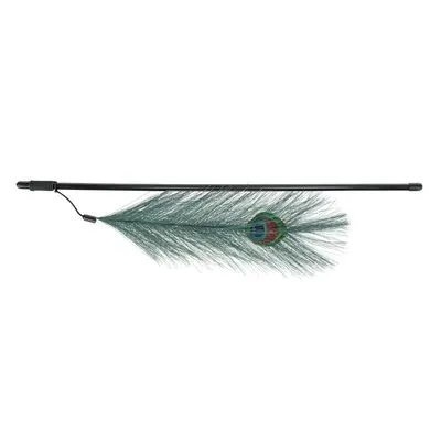 Trixie Canne à pêche avec plume de paon artificielle pour chat