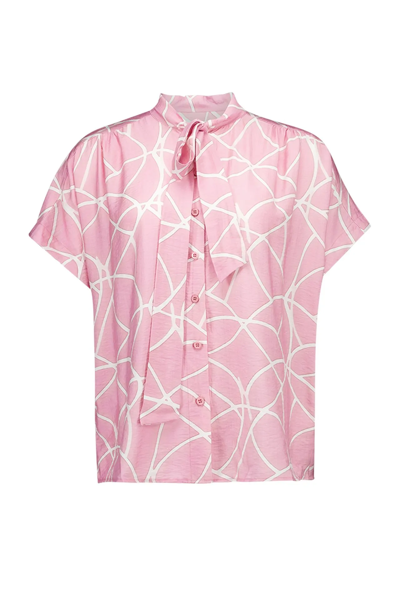 Roze blouse met grafische print