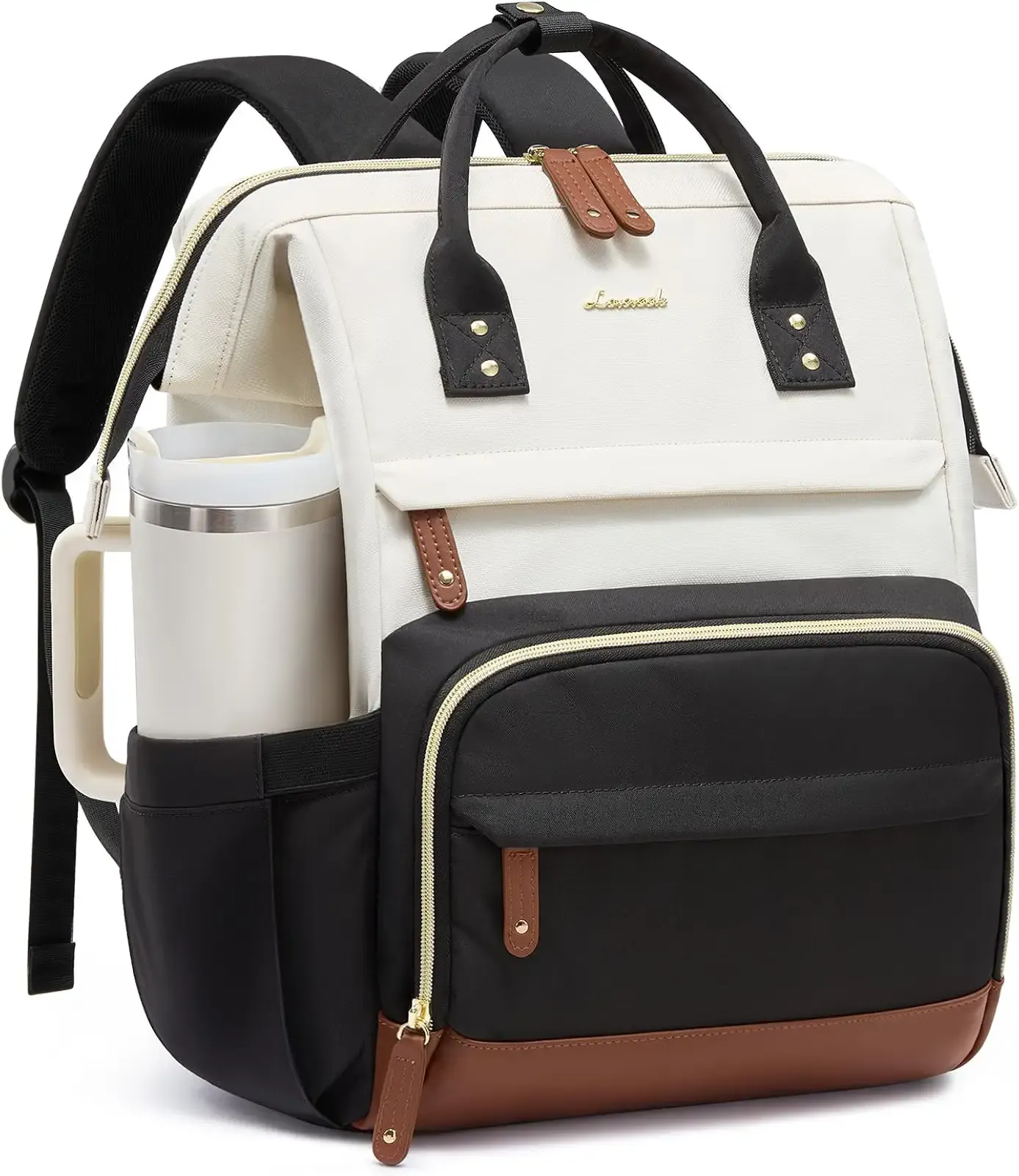 LOVEVOOK Laptop Backpack for Women, 15.6 Inch Work Business Backpacks Purse With Large Capacity, Waterproof Nurse Bag College Bookbag for School, Waterproof Casual Daypack for Travel