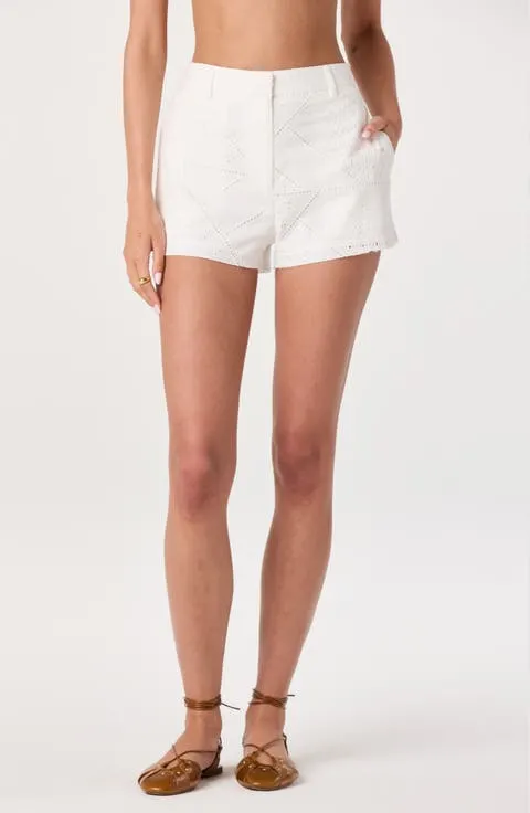 ASTR the Label Mercy Eyelet Cotton Micro Shorts