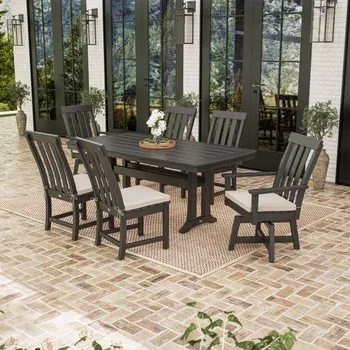 POLYWOOD Prescott 7-piece Outdoor Patio Swivel Dining Set