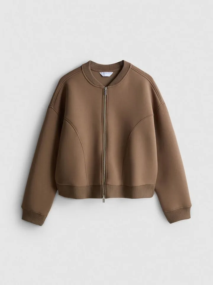 The Edit | Blouson bomber style néoprène en coton