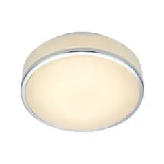 Plafond global 28cm led chrome/hvit