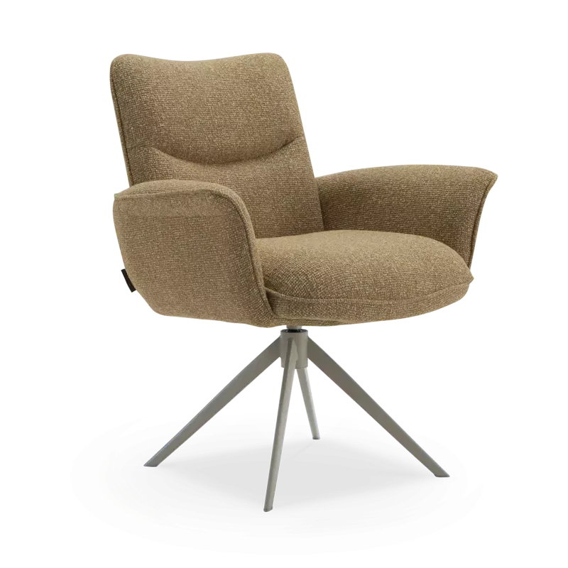 Armstoel Kaya (poot draai: beige) - Lodge Curry