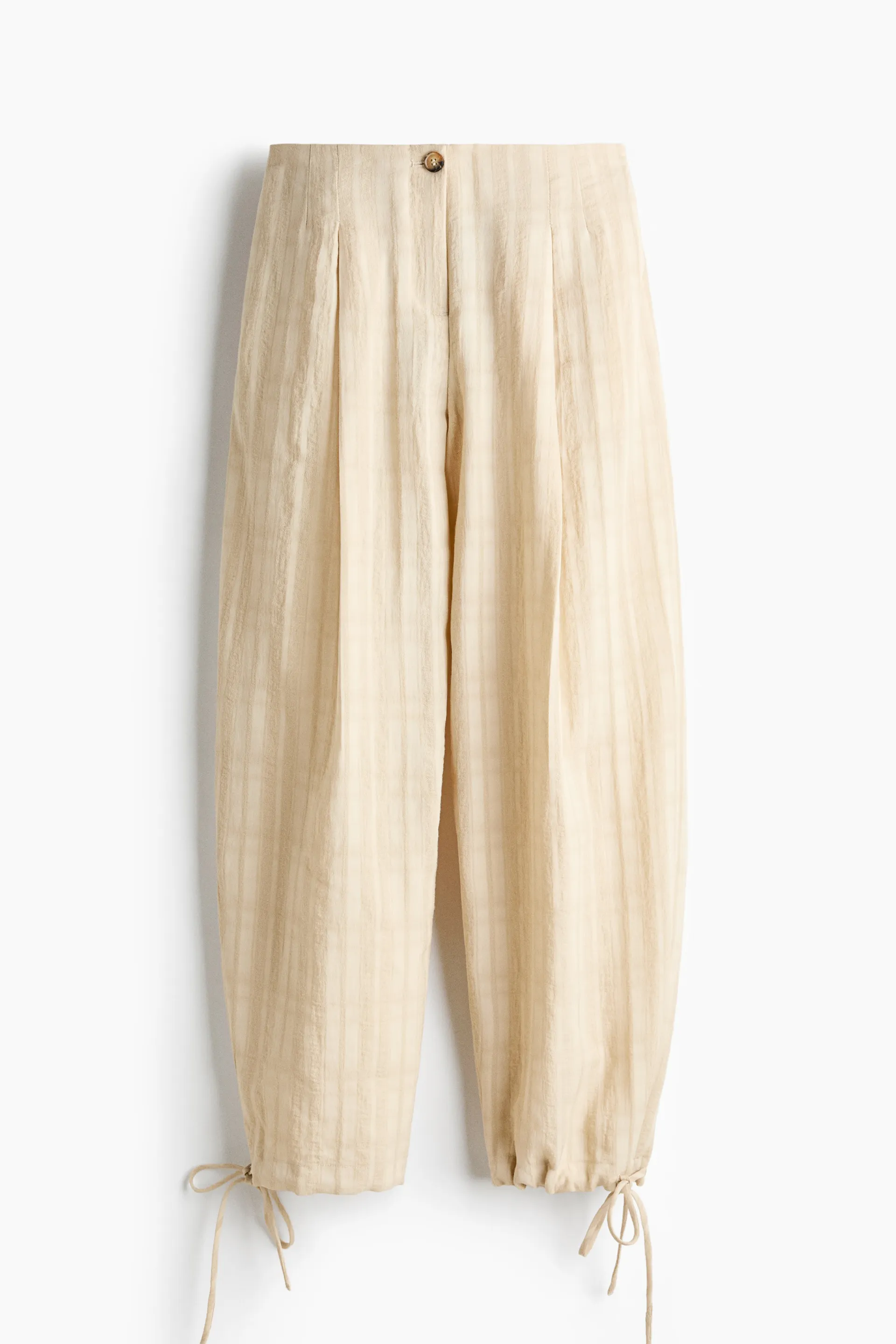 Drawstring-detail balloon trousers