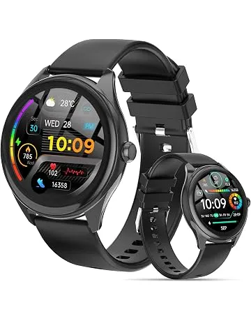 Smart Watch for Men, 1.39" HD Touchscreen Smartwatch with 120 Sports Modes, AI Voice Assistant, Heart Rate/Sleep Monitor, Bluetooth Call & Music Control Fitness Watch for iPhone/Android (Black)
