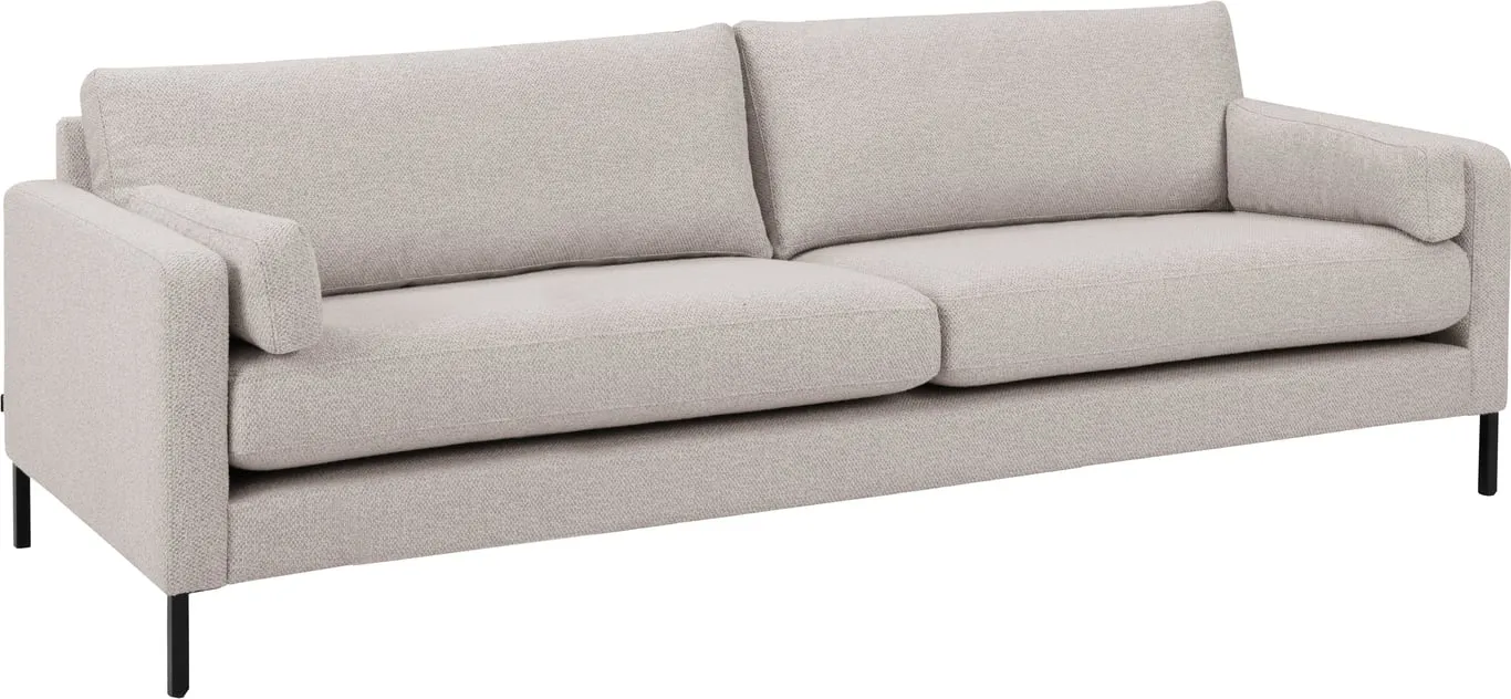 Nobel 3,5-seter stoff Taffie Thule 422/11 beige, dun rygg, svarte ben