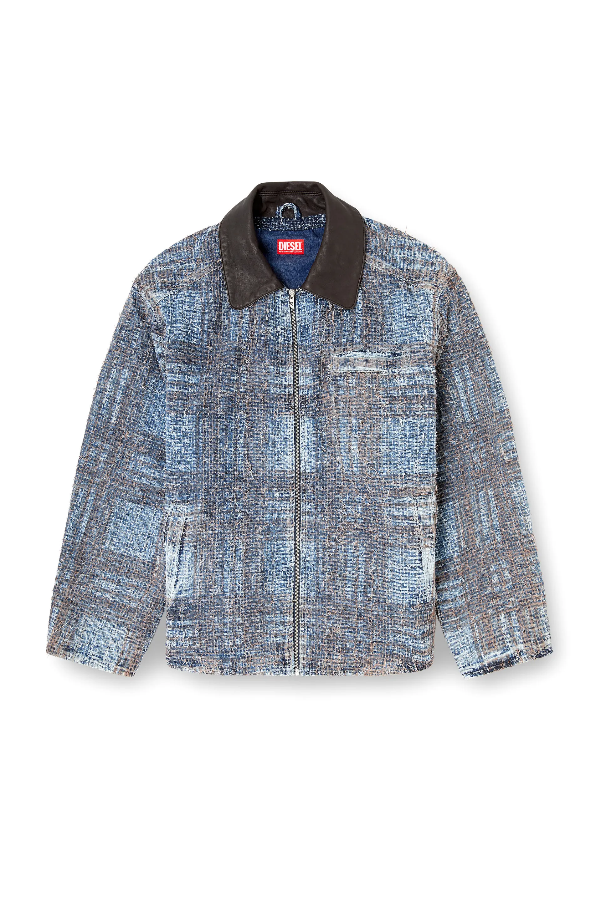 Jacket in graphic bouclé denim