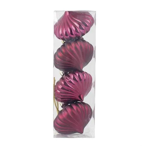 Enchanted Forest® 60mm Red Shatterproof Ornaments - 4 Pack