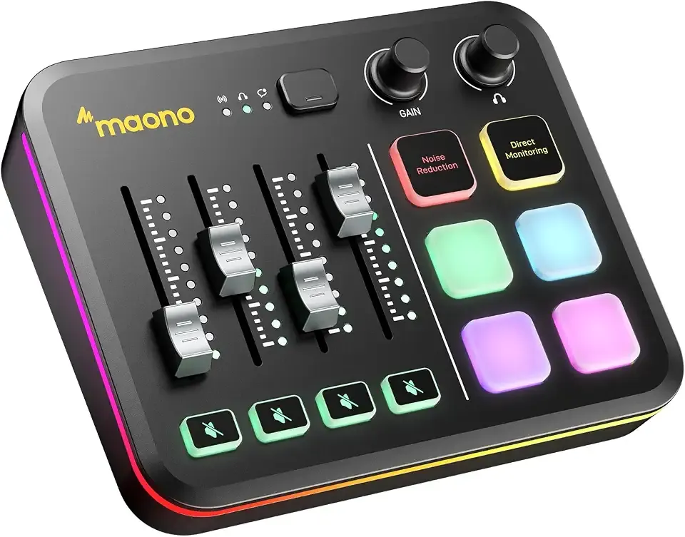 MAONO G3 Gaming Audio Mixer with Map Any Audio Sources for PC Streaming