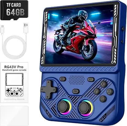RG43V Pro Retro Gaming Console – 4.3'' IPS Handheld…