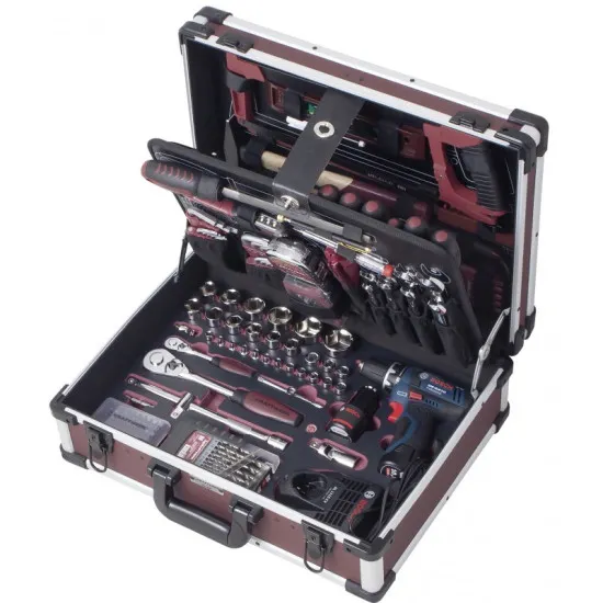 Set di utensili KRAFTWERK Pro-Line 264 pezzi + cacciavite BOSCH 1/4 1/2 - 3949