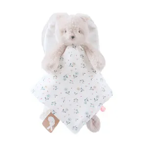 Doudou plat bi-matière Romy la lapine