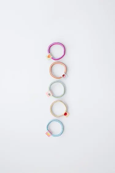 FIVE-PACK OF LABEL SCRUNCHIES