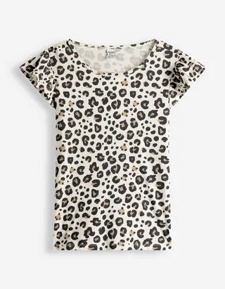 Maglia - Maniche con volant - beige