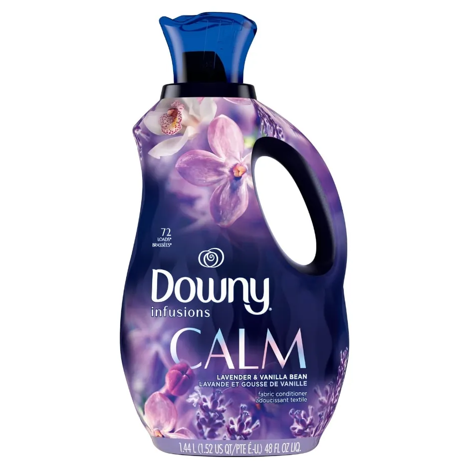 Downy Infusions Laundry Fabric Softener Liquid, CALM, Soothing Lavender and Vanilla Bean, 48 fl oz