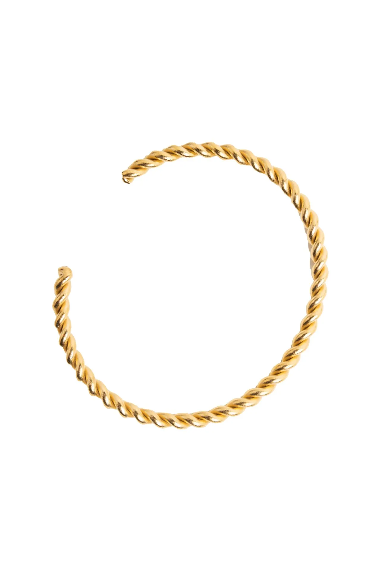 Goudkleurige gedraaide bangle armband