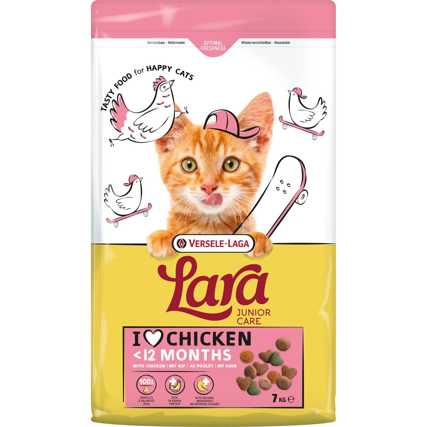Lara Junior care - Kattenbrokken - Kieken 7 kg