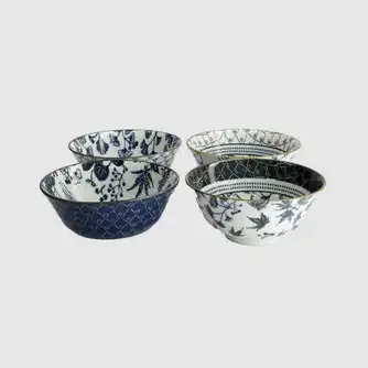 Tokyo Design Flora Japonica Tayo Bowl 15cm Set 4Pc Assorted