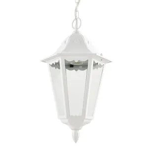 Lampadario Moderno Monza nero paralume bianco E27 INSPIRE