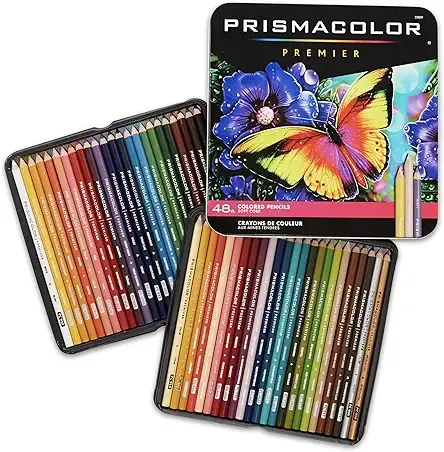 Prismacolor Premier Colored Pencils, Soft Core, Assorted Colors, 48 Count - Durable, Vibrant, Ultra-Smooth, Adult Coloring, Drawing, Sketching, Arts & Crafts