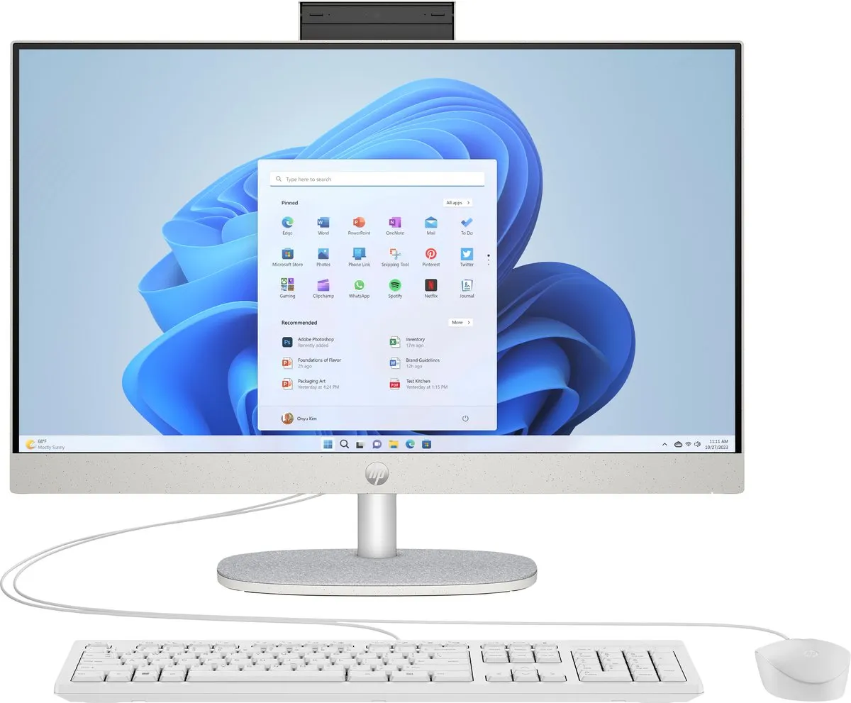 HP 24-cr0771nd All-In-One - 23.8'' FHD IPS - Intel Core i7-1355U - 16 GB DDR4 - 1 TB SSD - Windows 11 Home - Incl. Muis en Toetsenbord