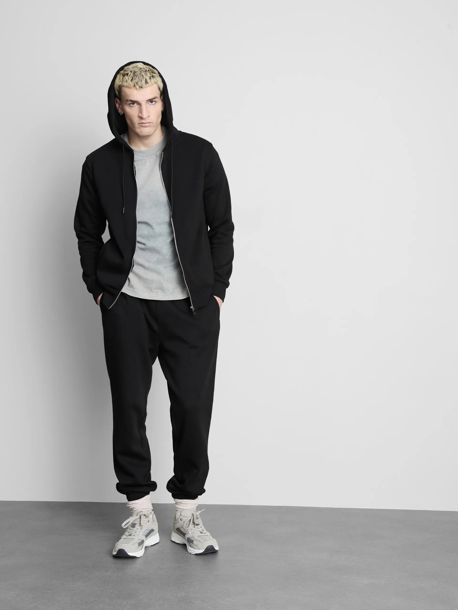 Bas de jogging à taille et chevilles élastiquées