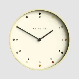Newgate Mr Clarke Clock Pale Wood Dot