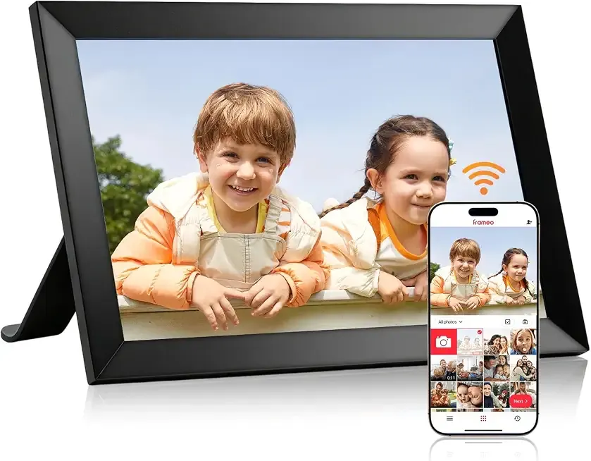 LeaMea Digital Picture Frame 1280x800 HD IPS Touch Screen 32GB Frameo 10.1 Inch Smart WiFi Digital Photo Frame Auto-Rotate Wall Mount Gifts for Christmas Valentine Mother Father Day