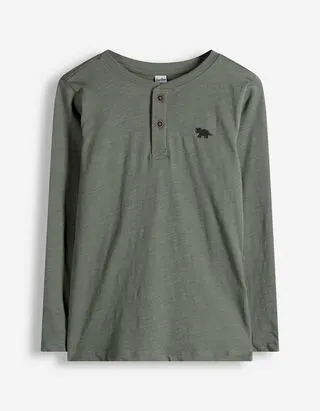 Maglia a manica lunga - Abbottonatura - verde scuro