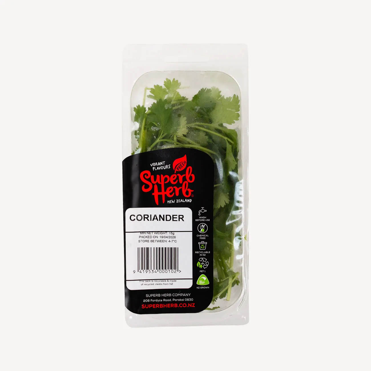 superb herb coriander prepack 15g