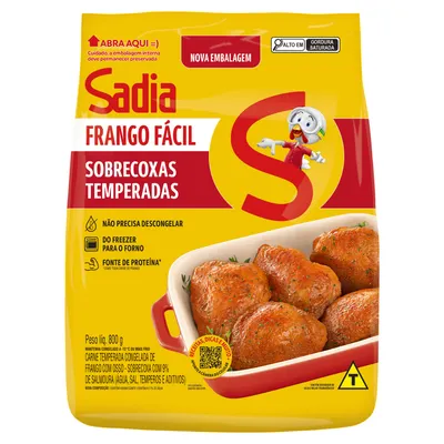 sobrecoxa de frango sadia fácil 800g